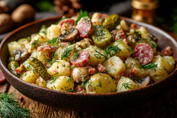 Этот салат заменяет обед: так вкусно сосиски с картошкой я еще не готовила