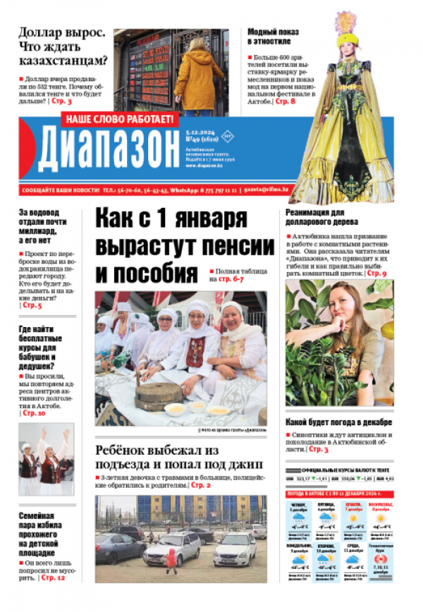 Как с 1 января вырастут пенсии и пособия - читайте в свежем выпуске &laquo;Диапазона&raquo;