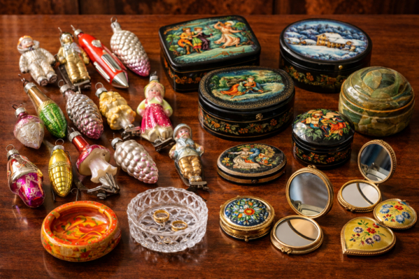 Их стеснялись и считали пережитком из СССР: теперь коллекционируют и используют в интерьере &mdash; елочные игрушки, шкатулки и зеркала