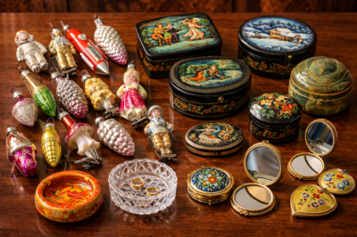 Их стеснялись и считали пережитком из СССР: теперь коллекционируют и используют в интерьере &mdash; елочные игрушки, шкатулки и зеркала