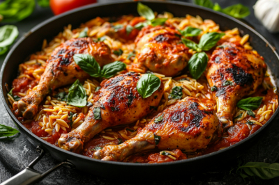 Лоток куриных голеней и пачка пасты орзо &mdash; залог вкусного обеда: готовим обалденное горячее