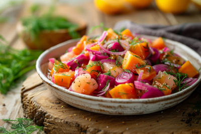 Сельдь под шубой отдыхает: винегрет по-фински с горчичным соусом