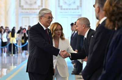 Джорджи Мелони торжественно встретили в Астане