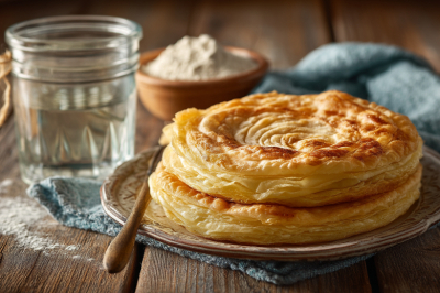Мука, вода, соль &mdash; элементарное тесто для слоеных лепешек: рецепт, с которым готовка в удовольствие